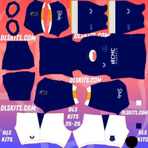 Everton FC Home Kit 2026 for Dream League Soccer Kits DLS 26 Kit