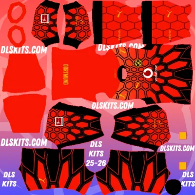 Goalkeeper Away Borussia Dortmund Kit 2026-27 DLS Kits URL