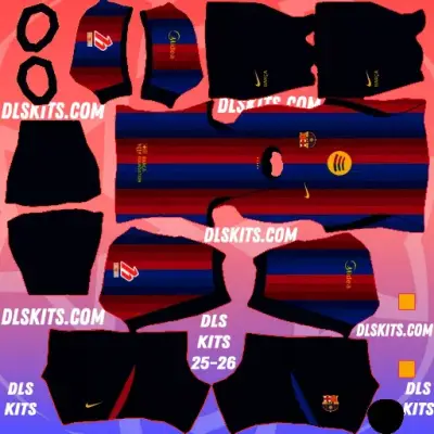 Home Barcelona 2026-27 DLS Kits for Dream League Soccer