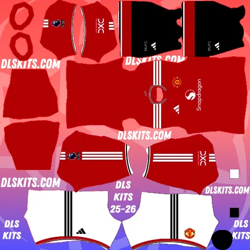 Manchester United 2026-27 Dream League Soccer Kits for DLS 26
